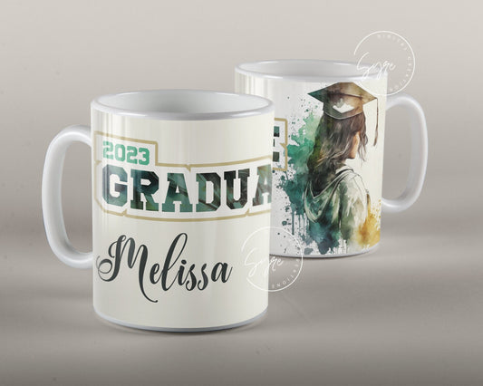 2023 Graduate Mug, Add Your Own Text, Senior 2023 Mug, Watercolor Mug Design, Graduation Wrap, Senior Mug Png, 11 & 15 Oz Mug Sublimation